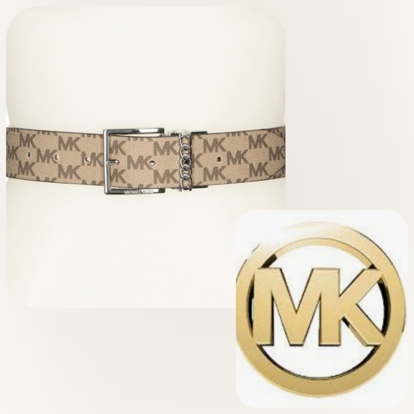 Michael Kors Accessories - MICHAEL KORS BELT REVERSIBLE MK MONOGRAM & BLACK